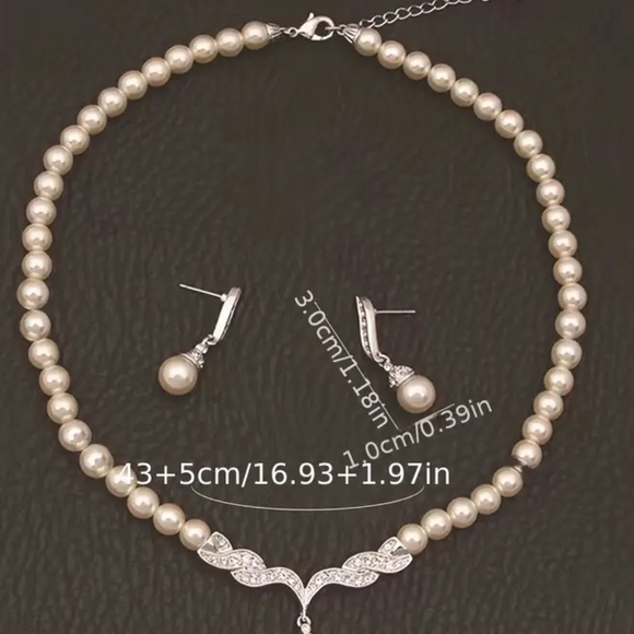 NEW 3pcs Earrings Plus Necklace Elegant Jewelry Set - Picture 3 of 9